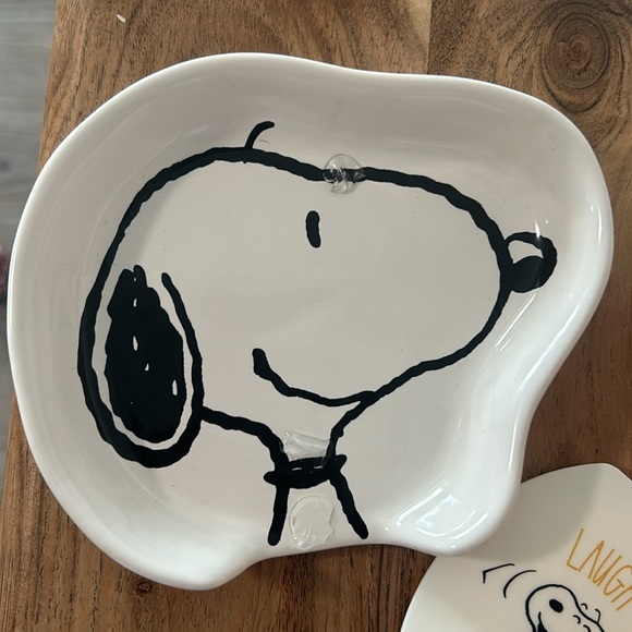 Rae Dunn NEW Snoopy Peanuts spoon rest and rubber spatula - Picture 4 of 5